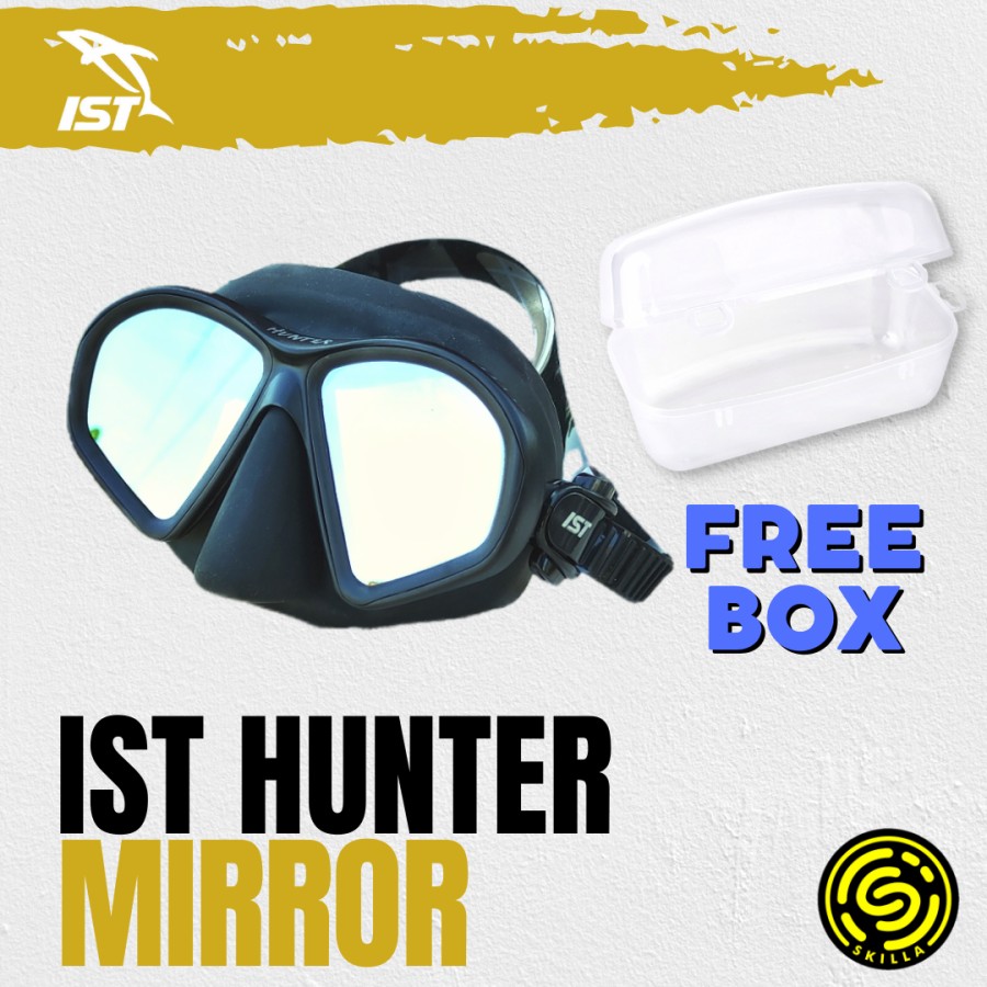 IST Hunter Mirror Lenses Freediving Mask Low Volume