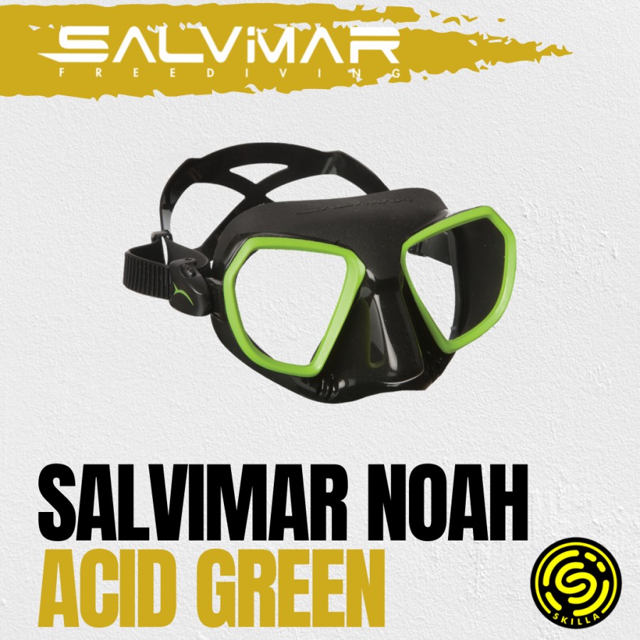 Salvimar Fluyd Noah Black Acid Green Freediving Mask