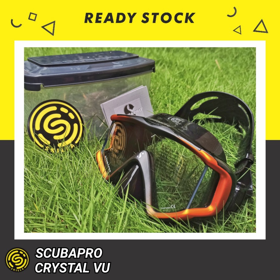 Scubapro Crystal Vu Black Orange Dive Mask