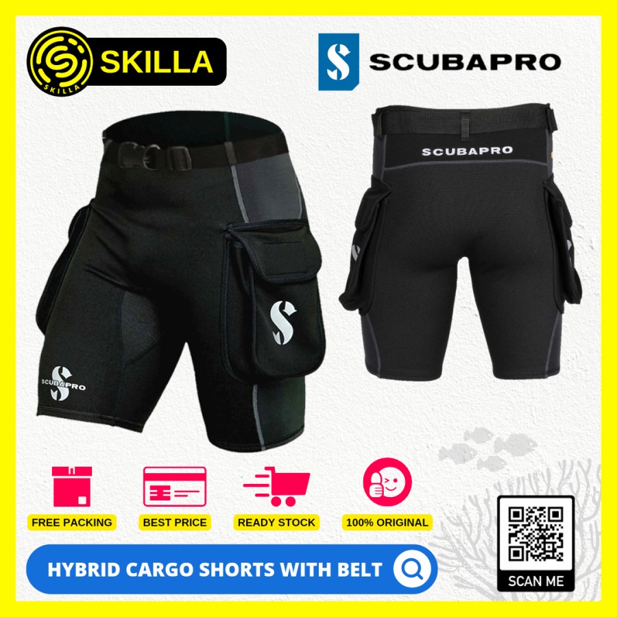 Hybrid Cargo Shorts with Pocket & Belt