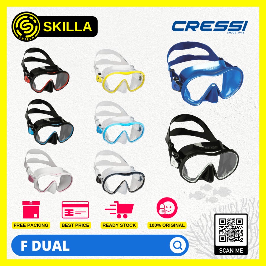 Cressi F-Dual Single Lens Dive Diving Mask