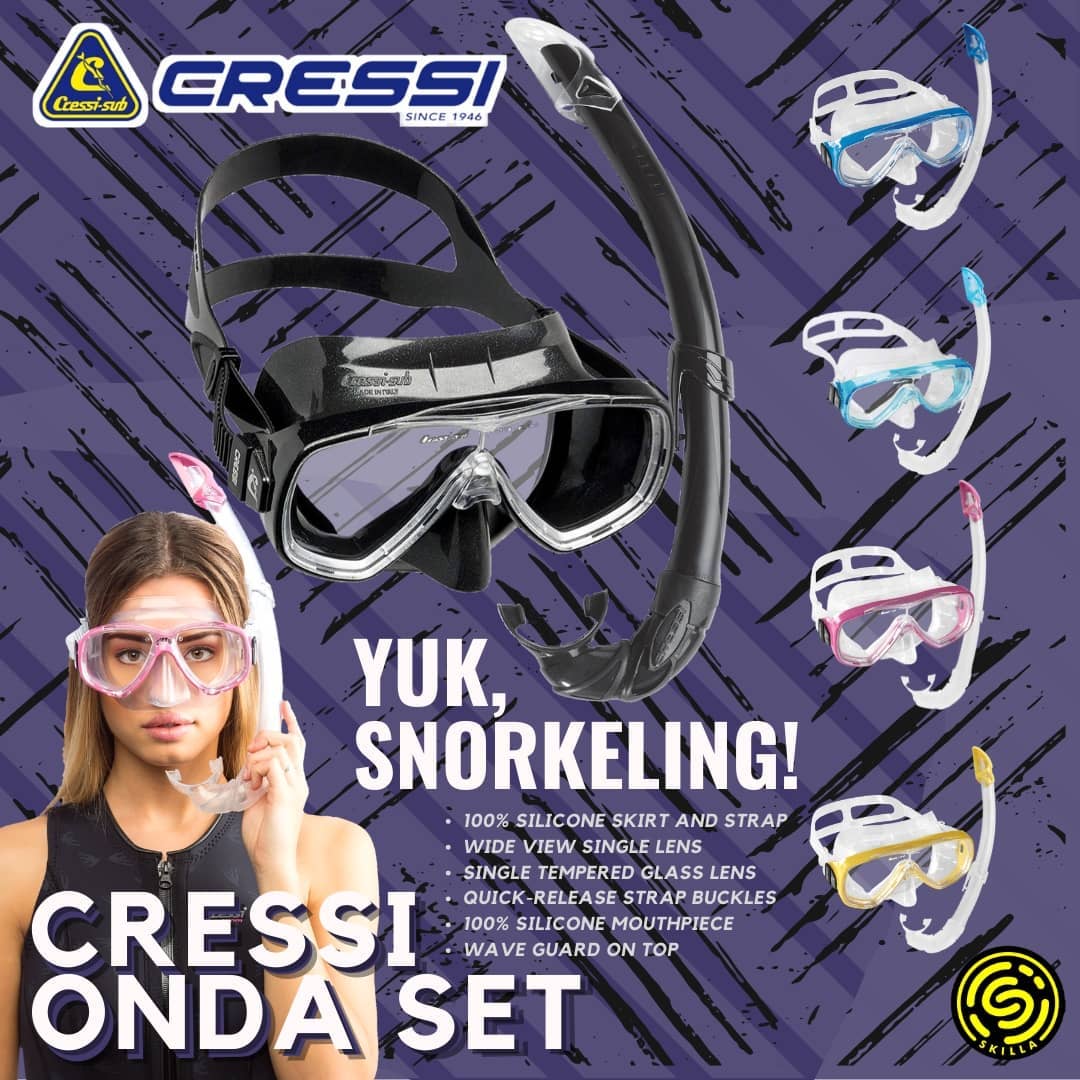Combo Cressi Onda Mask + Cressi Mexico Snorkel