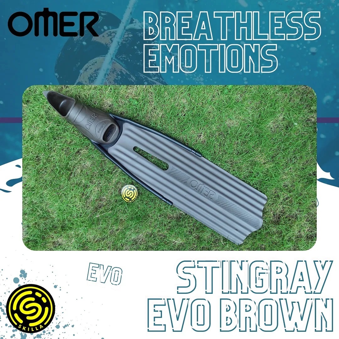 Omer Stingray EVO Brown Freediving Long Fins
