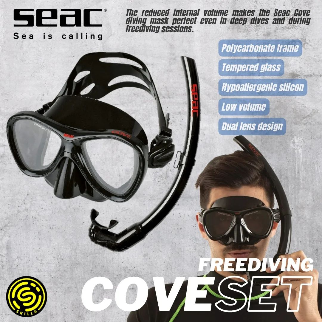 SEAC Cove Mask Top Flex Snorkel Combo Set