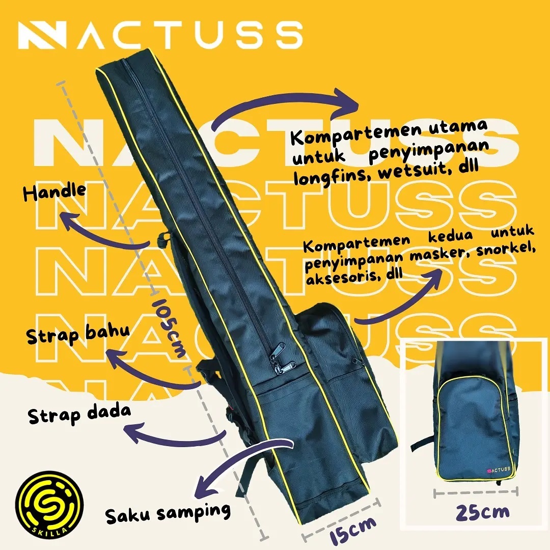 NACTUSS MK-II Long Fins Bag Freediving Spearfishing