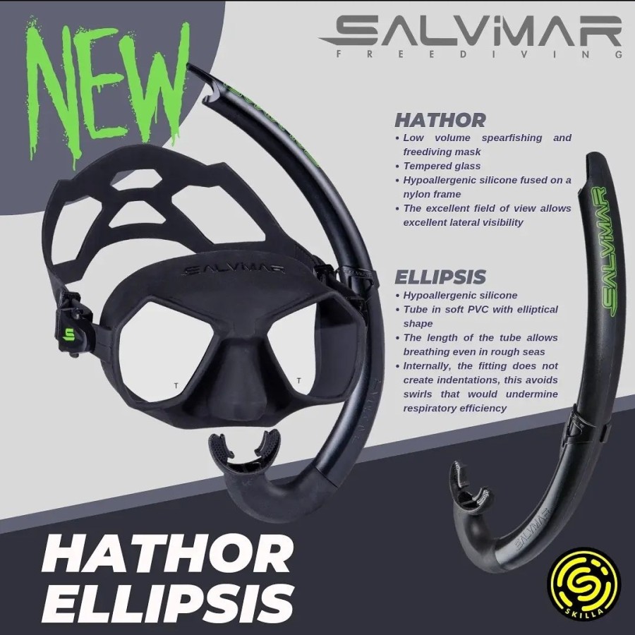 Salvimar Hathor Black Mask Ellipsis Snorkel Combo