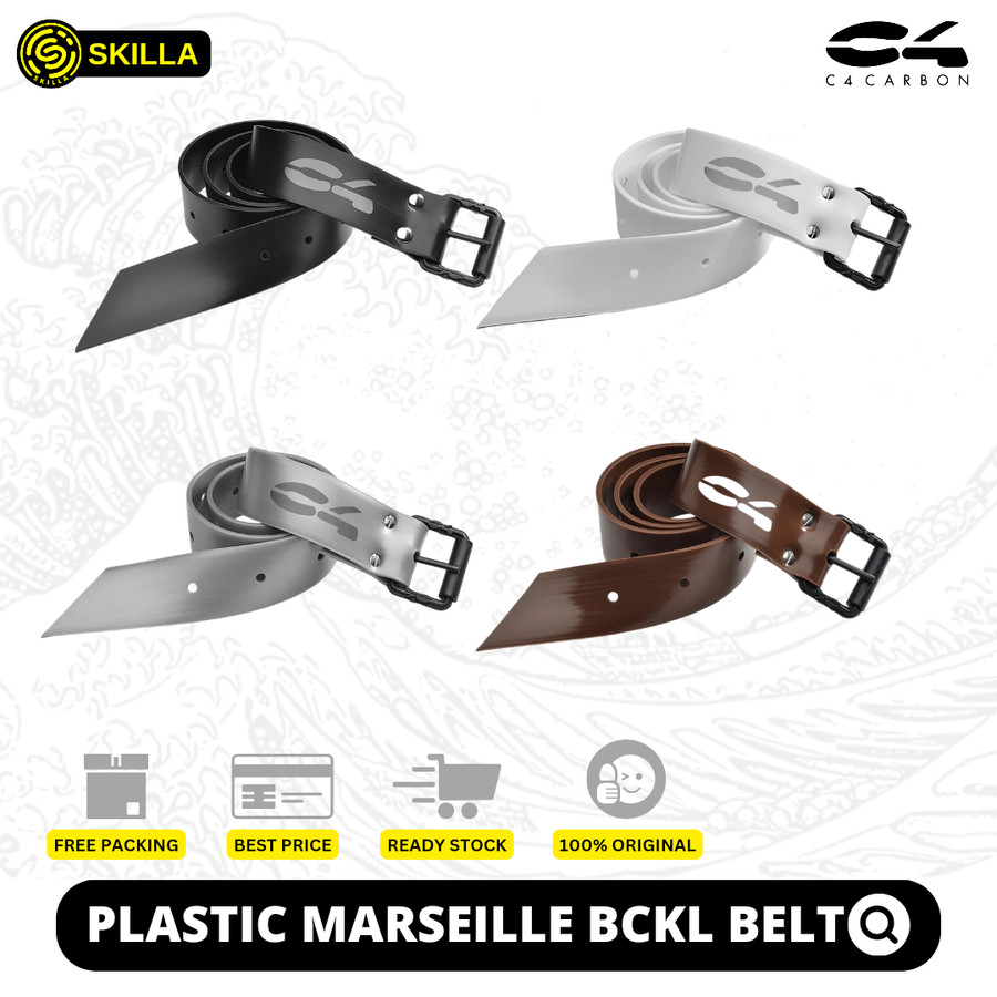 C4 Silicone Belt with Plastic Marseille Buckle Belt Freediving Spearfishing