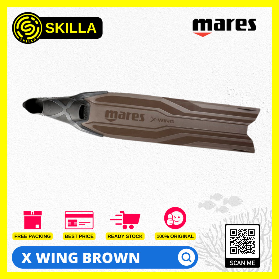 Mares X Wing Freediving Long Fins - Brown